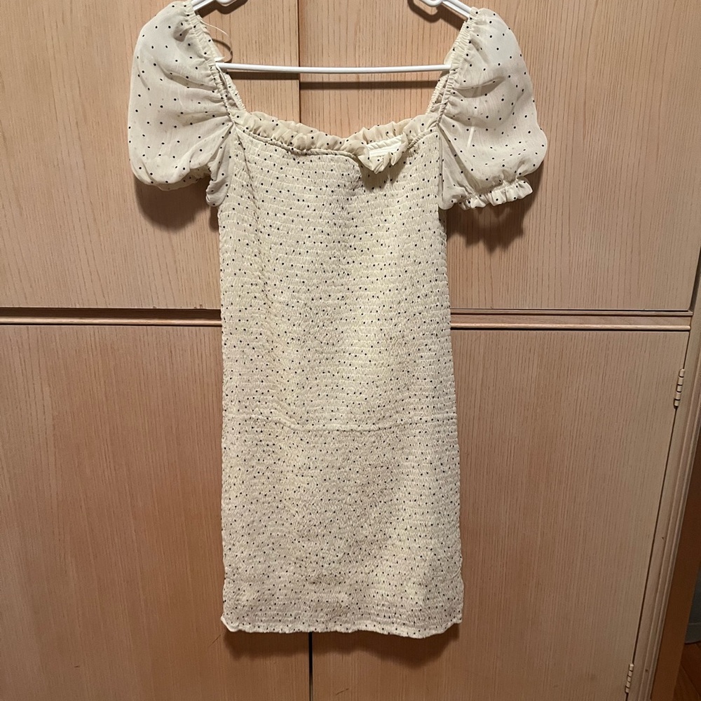 Cream Polka Dot Dress